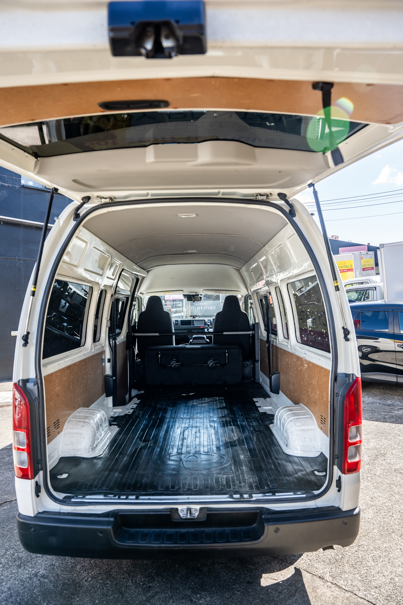 Large cargo van rear cargo space
