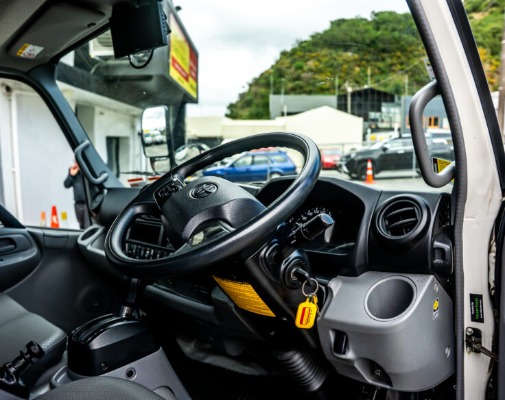 small truck cab interior