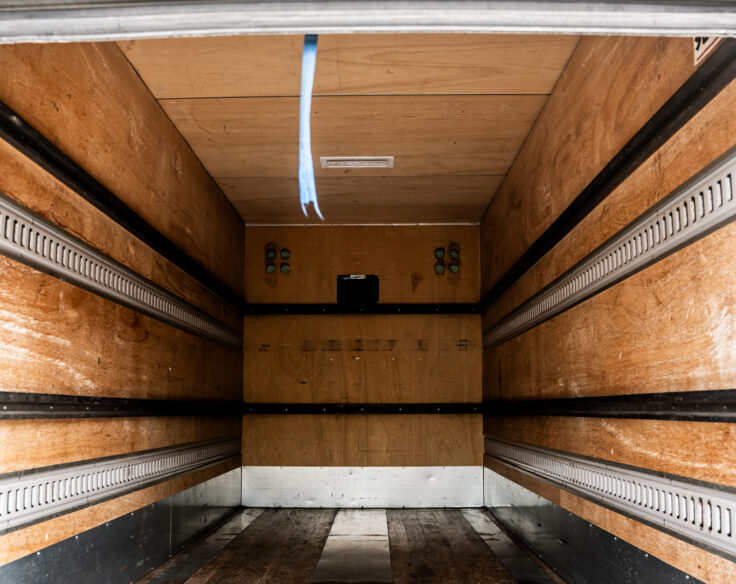 Medium truck rear cargo space