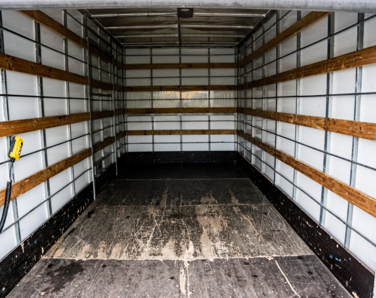 large truck rear cargo space