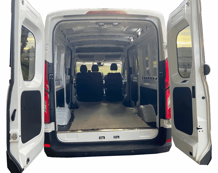 extra large cargo van for hire rear doors