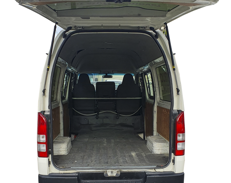 hightop van interior rear clearcut
