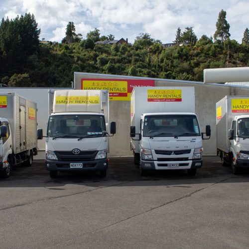 Commercial trucks and vans available for hire