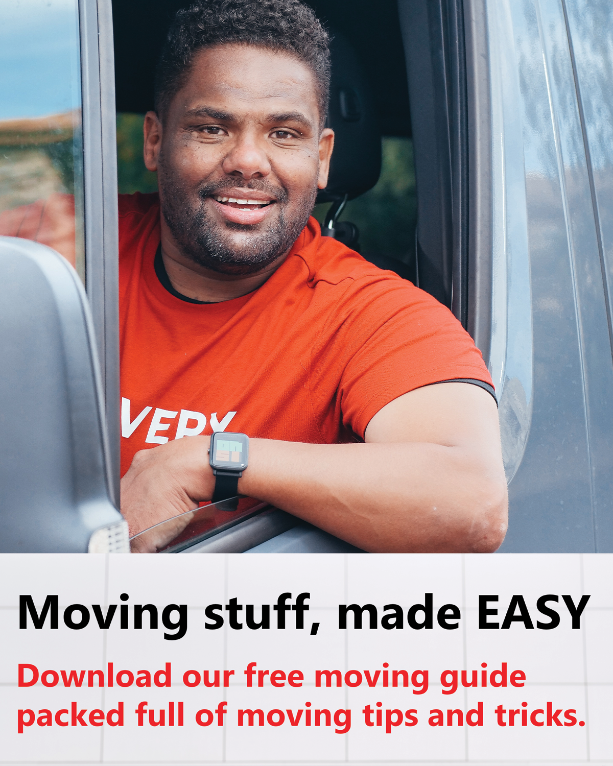 man sitting in van